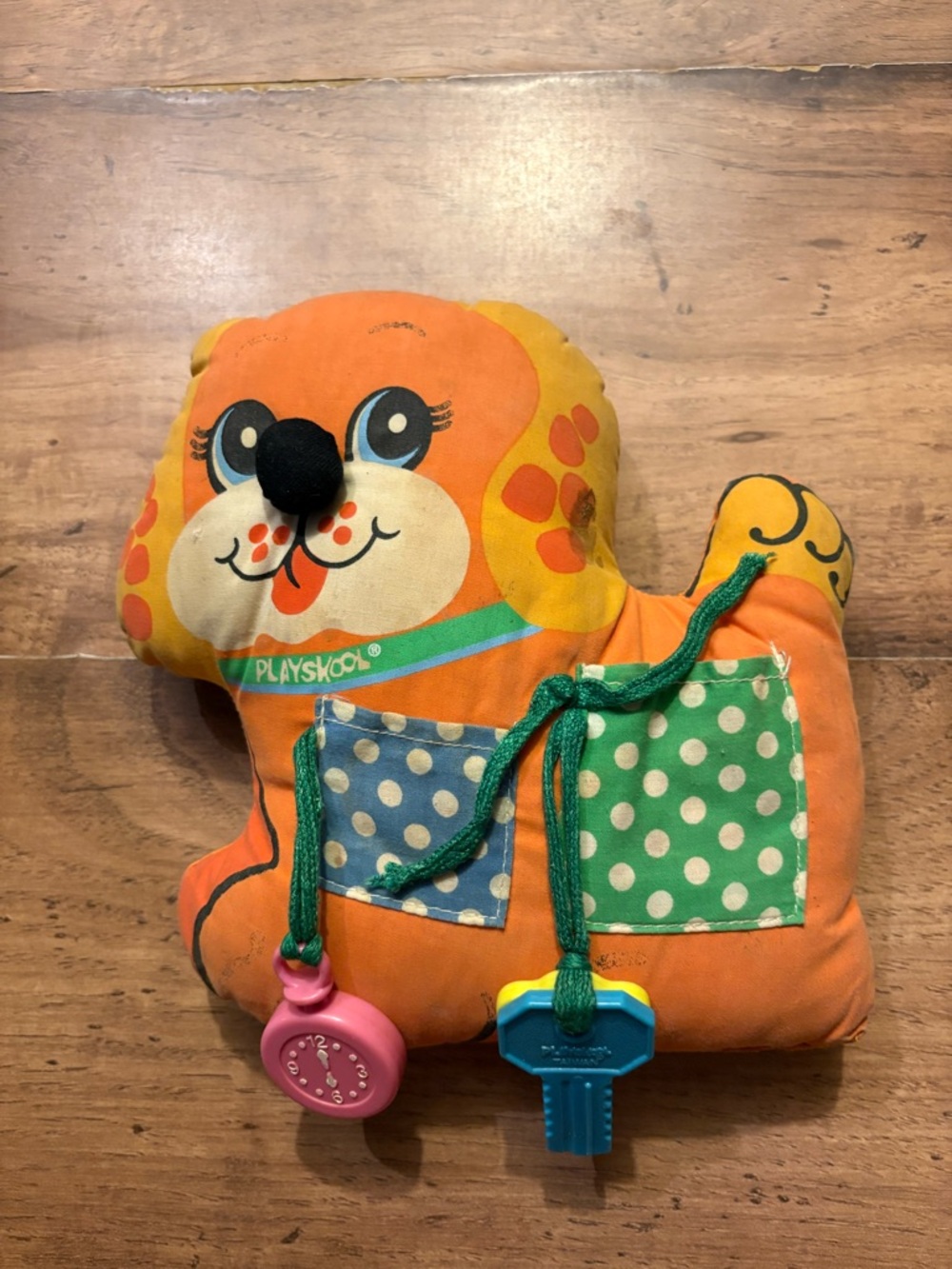Vintage 1983 Playskool Puppy Sensory Toy Missing Glasses